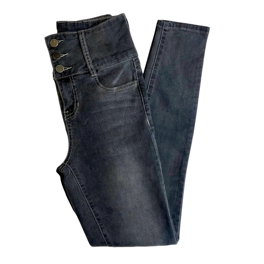 Fashion Nova Woman’s Dark Grey High Rise Skinny Jeans